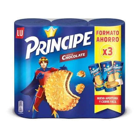 Galleta de chocolate Príncipe pack-3