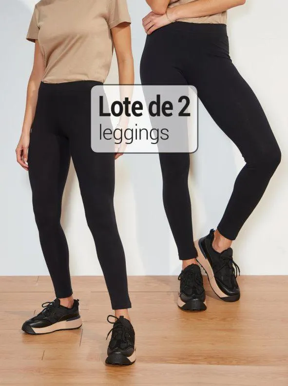 Lote 2 leggings largos color negro