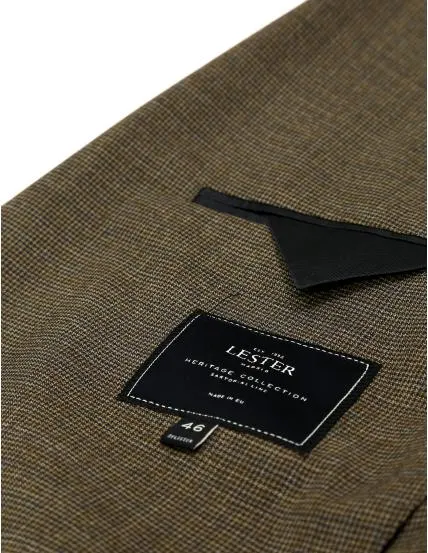 Chaqueta lana pata de gallo Verde