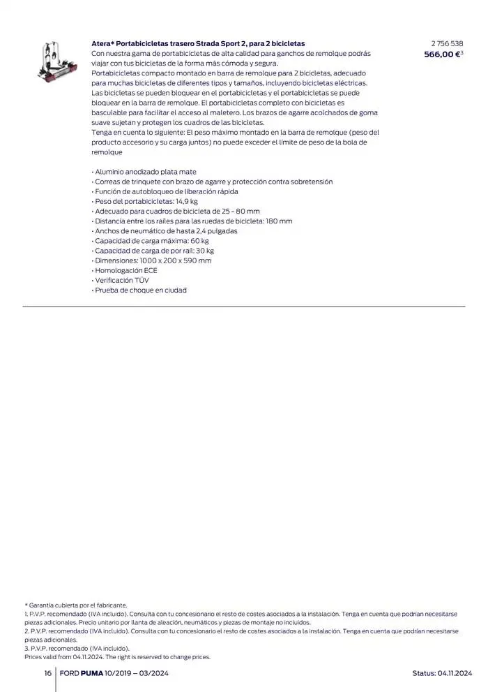 Catálogo de Ford de accesorios Ford Puma 13 de noviembre al 13 de noviembre 2025 - Página 16