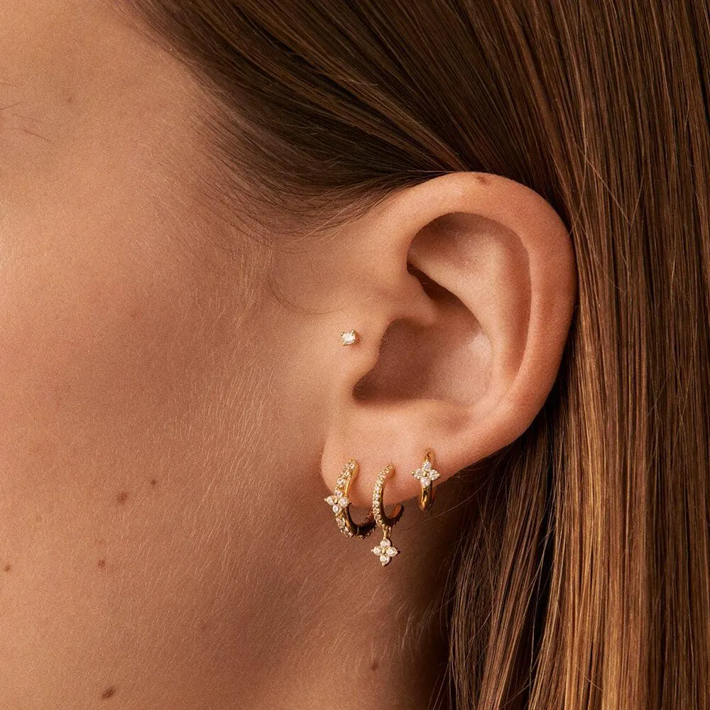 Piercing mini MINI - Cristal / Dorado