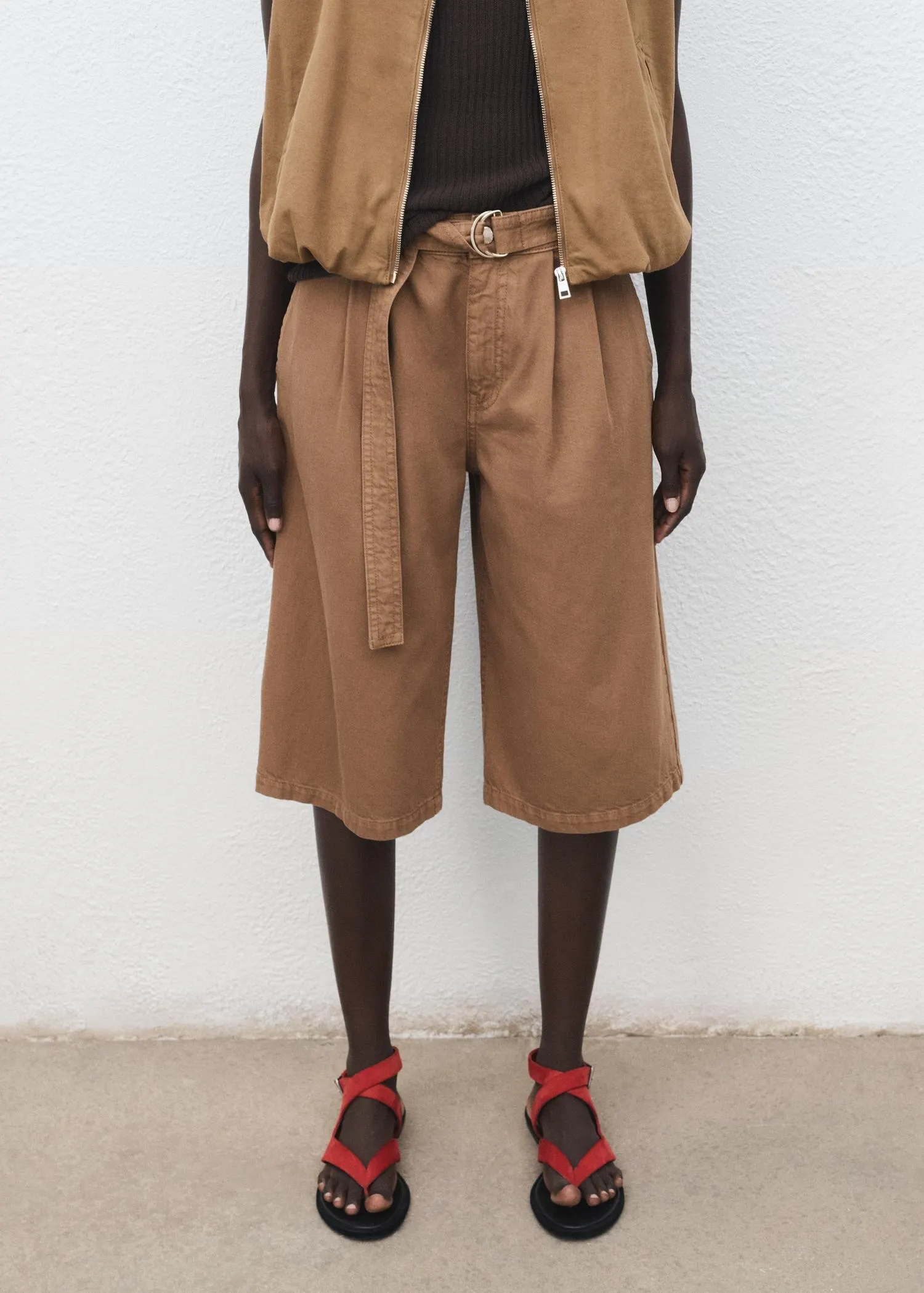 Bermuda jorts denim cinturón