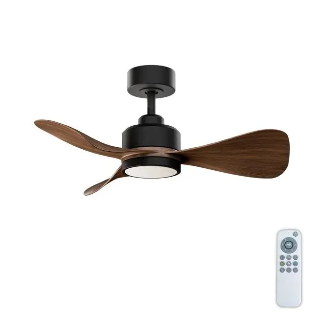 Ventilador de techo con luz motor DC Gala negro 29 cm color luz regulable