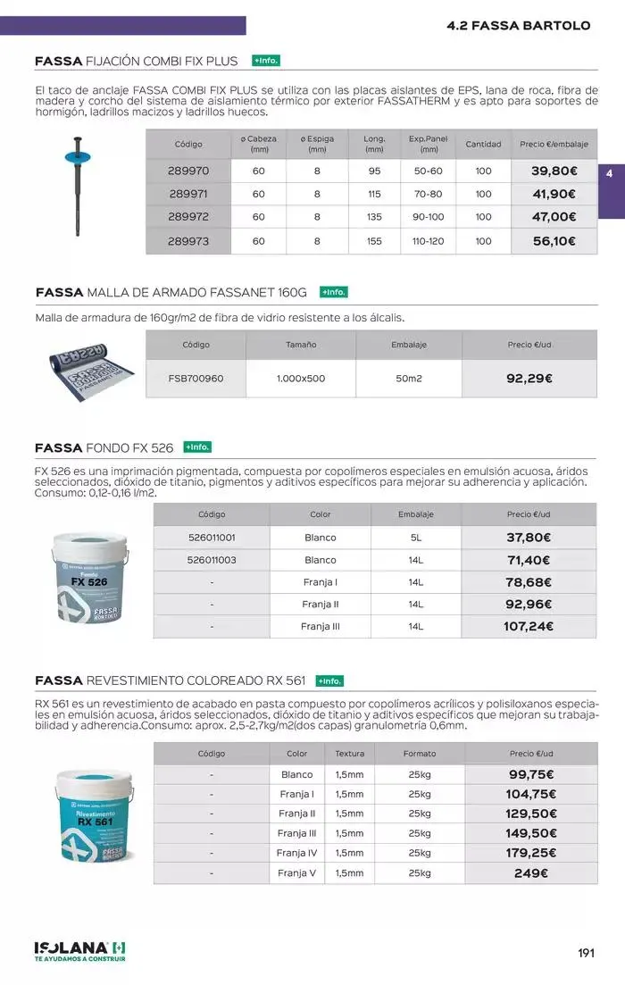 Catálogo de FACHADAS – TARIFA ISOLANA 2025 9 de enero al 30 de junio 2025 - Página 10