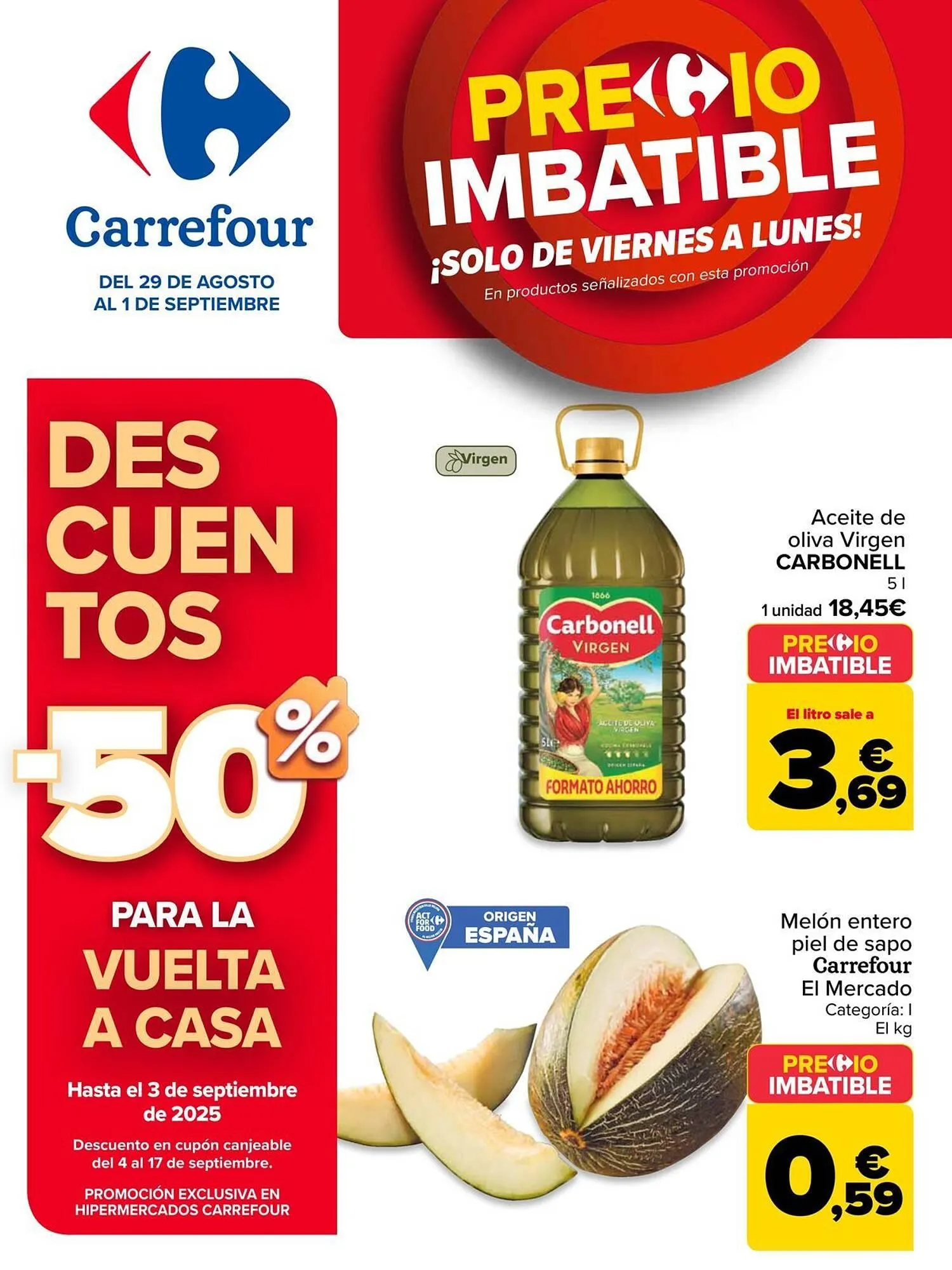 Catálogo de Folleto Carrefour 29 de agosto al 1 de septiembre 2025 - Página 1