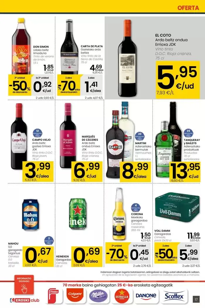 Catálogo de AUKERA OFERTA SUPERMERKATUAK EROSKI  10 de abril al 29 de abril 2025 - Página 17