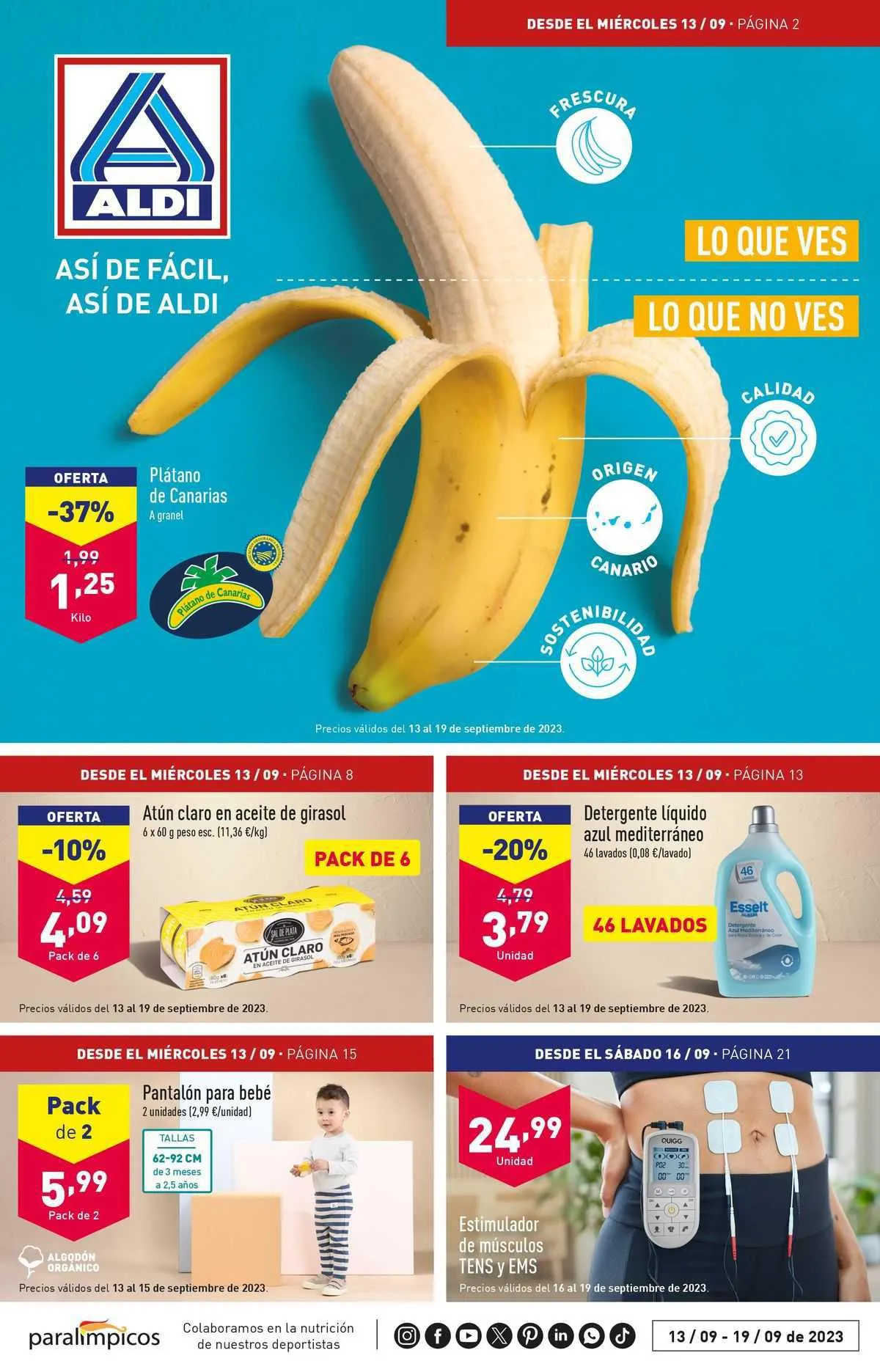 Catálogo de ALDI Folleto 12 de septiembre al 17 de septiembre 2023 - Página 1