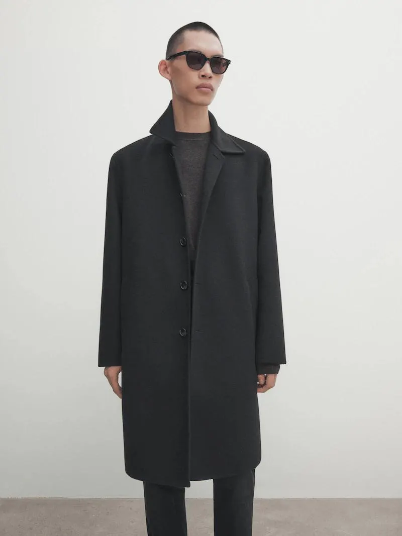 Abrigo car mezcla lana -Studio