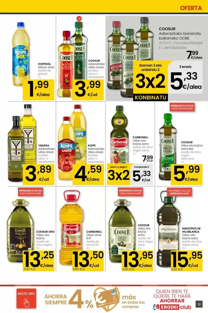 Catálogo de AUKERA OFERTA HIPERMERKATUAK EROSKI 2 de mayo al 13 de mayo 2025 - Página 19