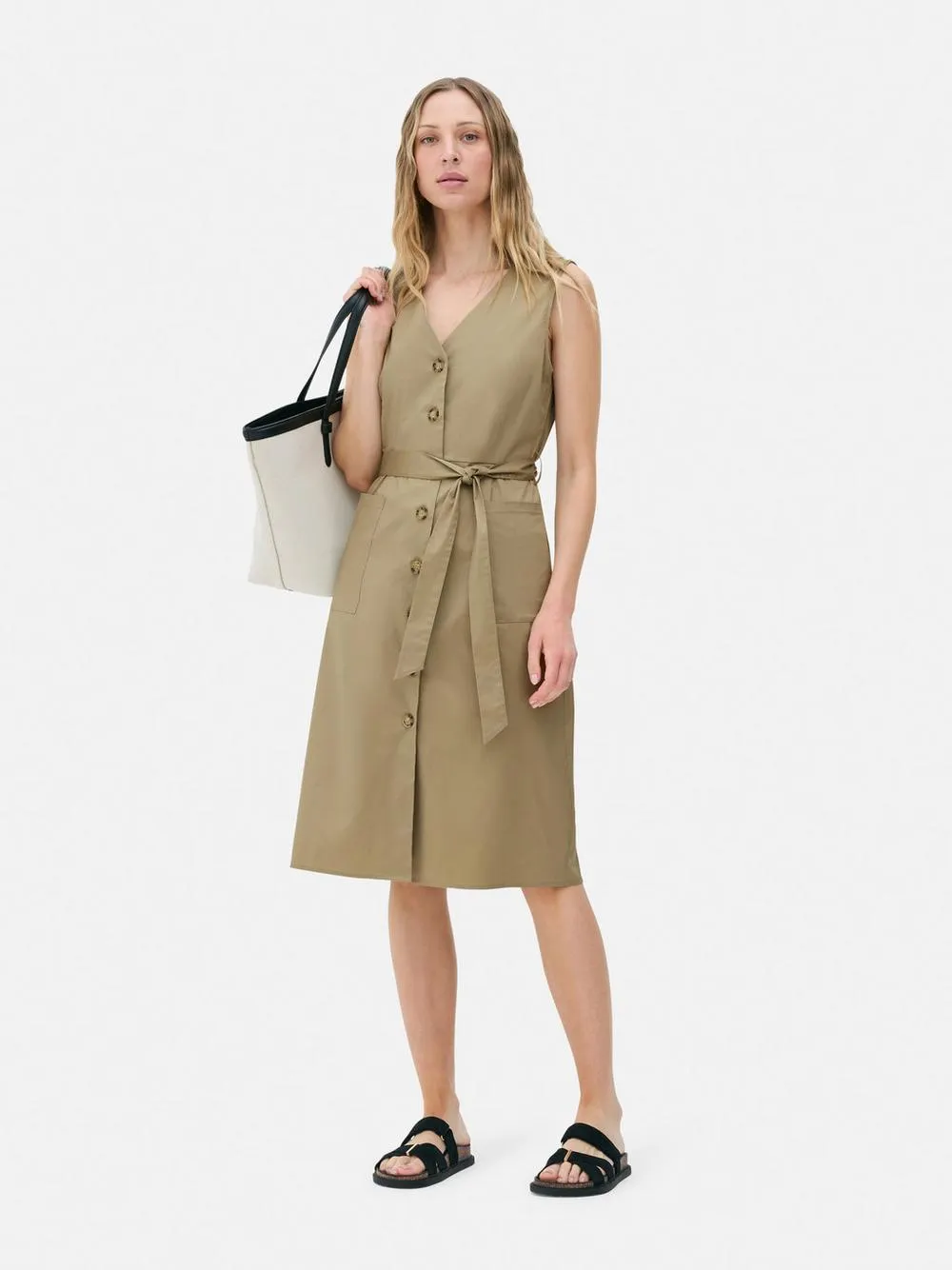 „The Edit“ Popeline-Kleid