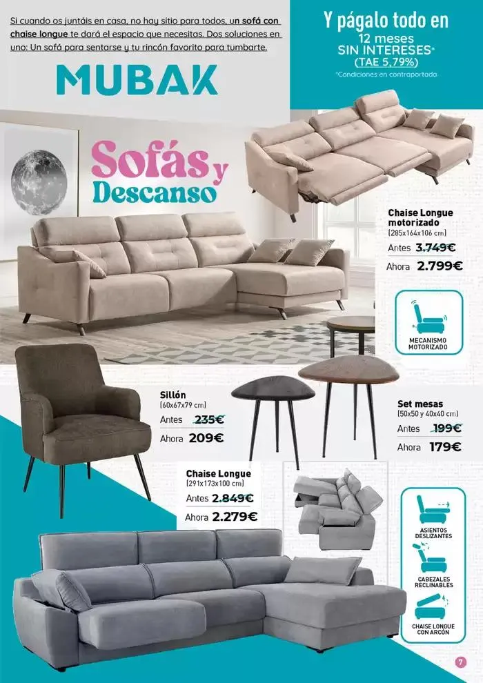 Catálogo de Sofás y Descanso Mubak: ¡Ni tan mal! 2 de abril al 30 de junio 2025 - Página 7
