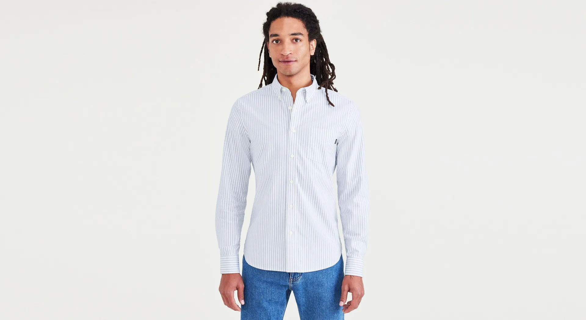 Men's Slim Fit 2 Button Collar Shirt