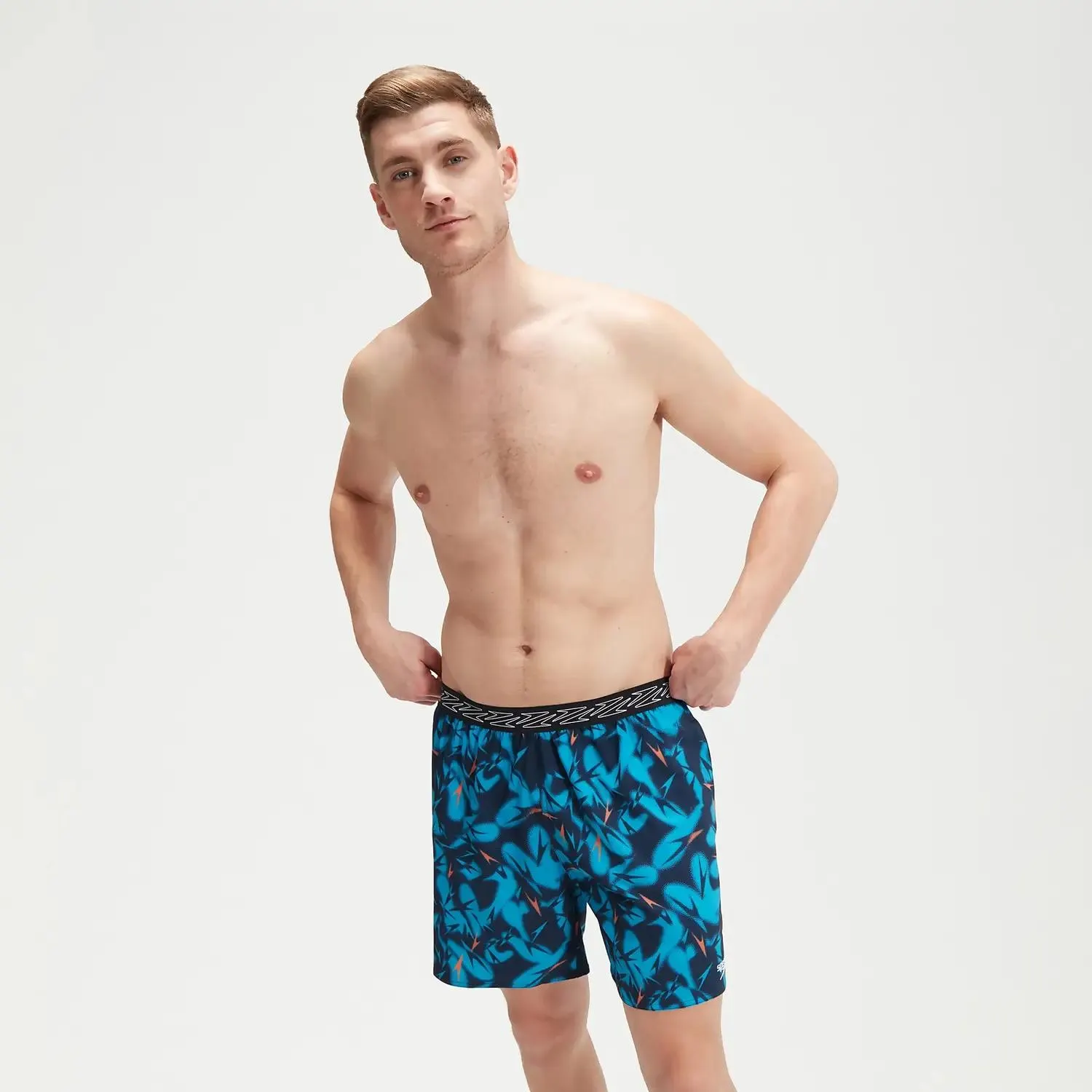 Men's Hyper Boom Band Printed 16" Swim Shorts Navy/Blue