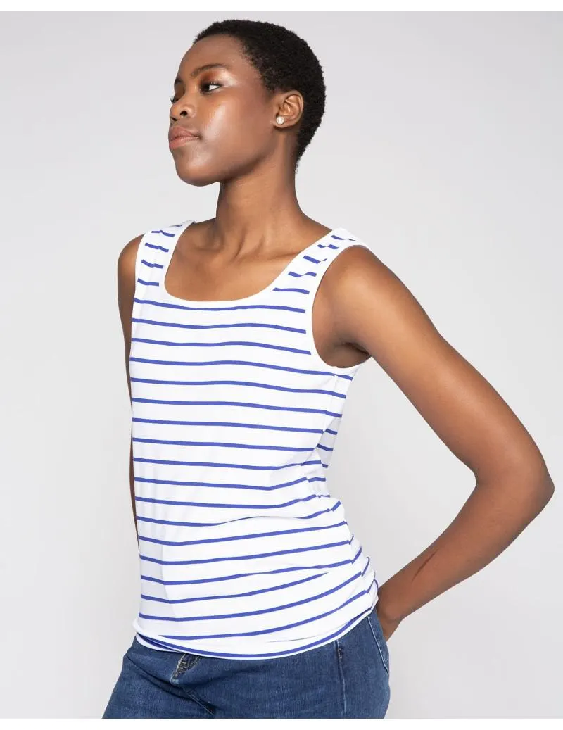 Camiseta tirante ancho rayas