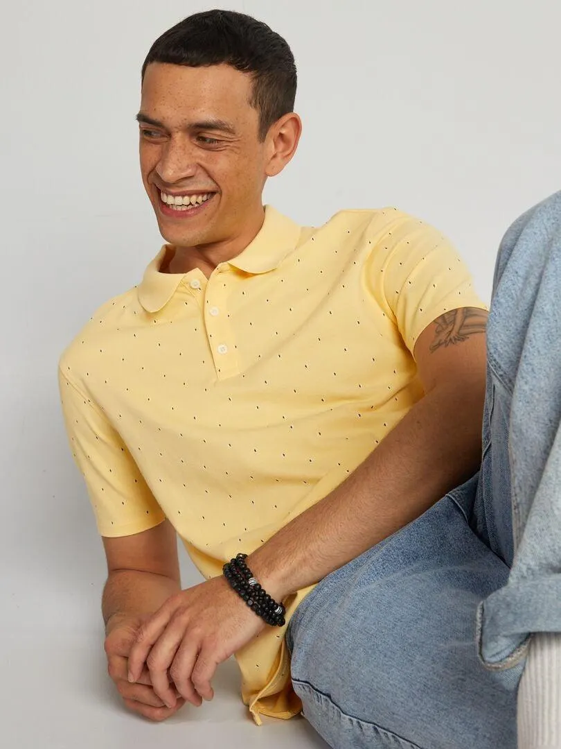 Polo estampado - AMARILLO