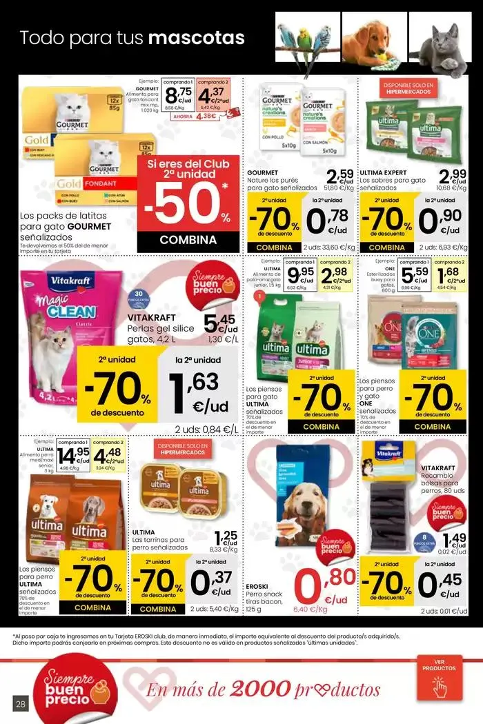 Catálogo de Más de 2000 productos, SIEMPRE A BUEN PRECIO HIPERMERCADOS EROSKI 4 de enero al 14 de enero 2025 - Página 28