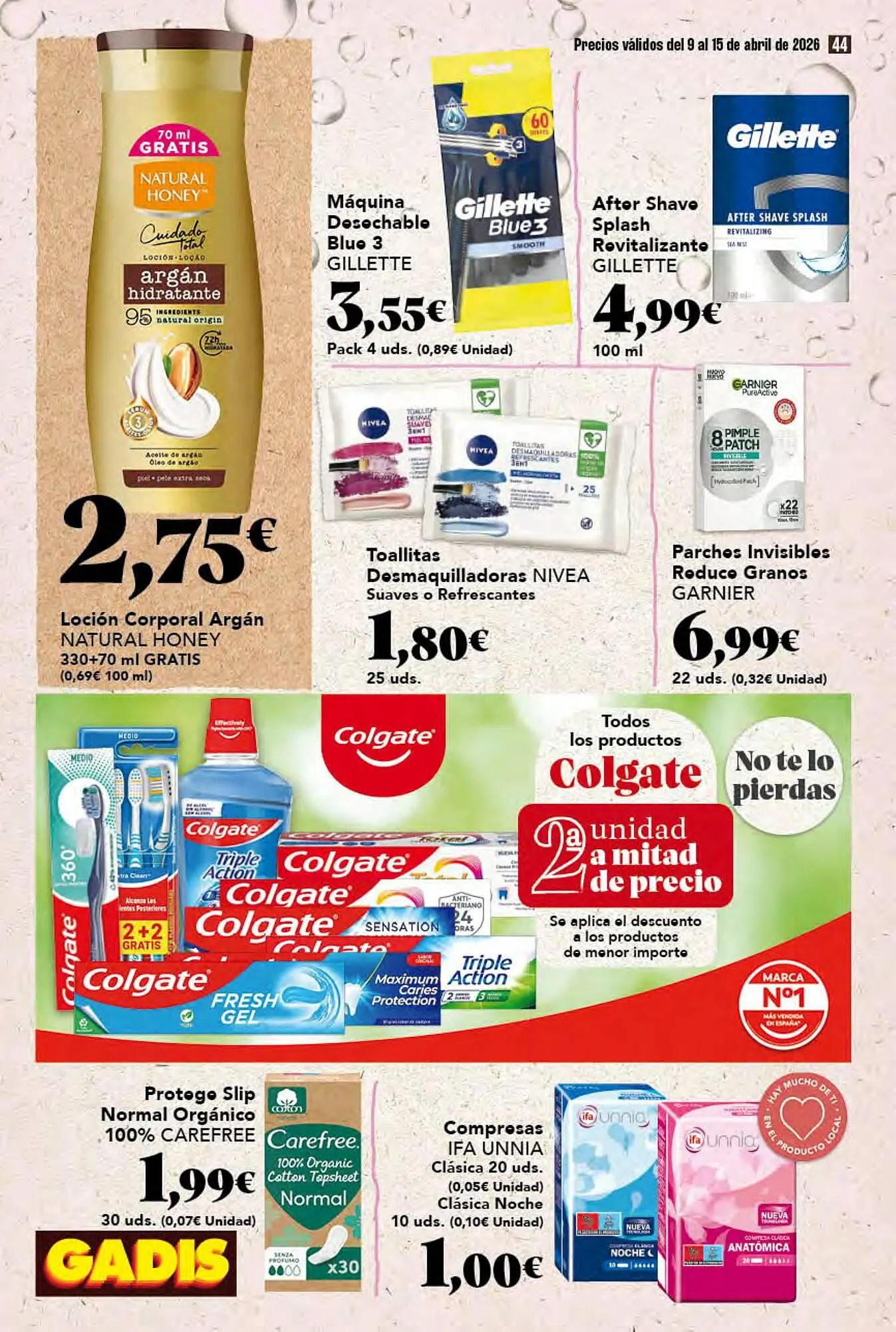 Catálogo de Folleto Gadis 9 de abril al 15 de abril 2026 - Página 44