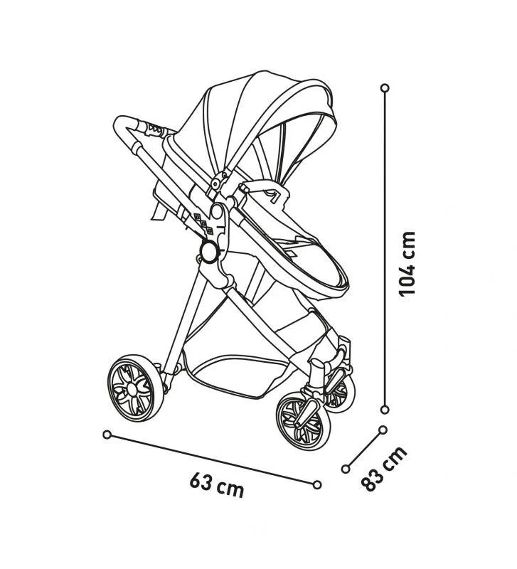 Trío Convertible Sidney 2 Gris