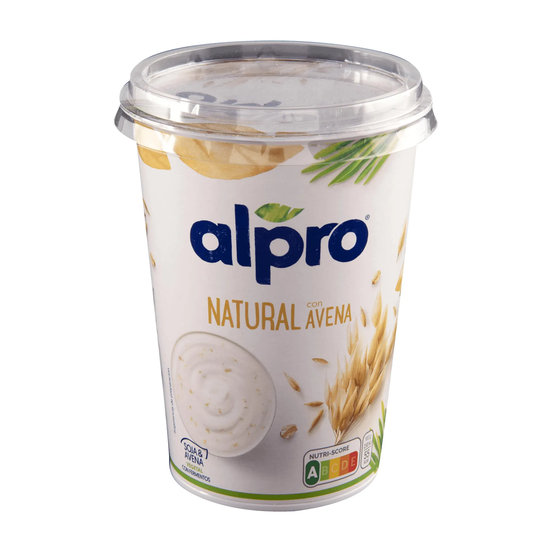 Postre de soja natural con avena