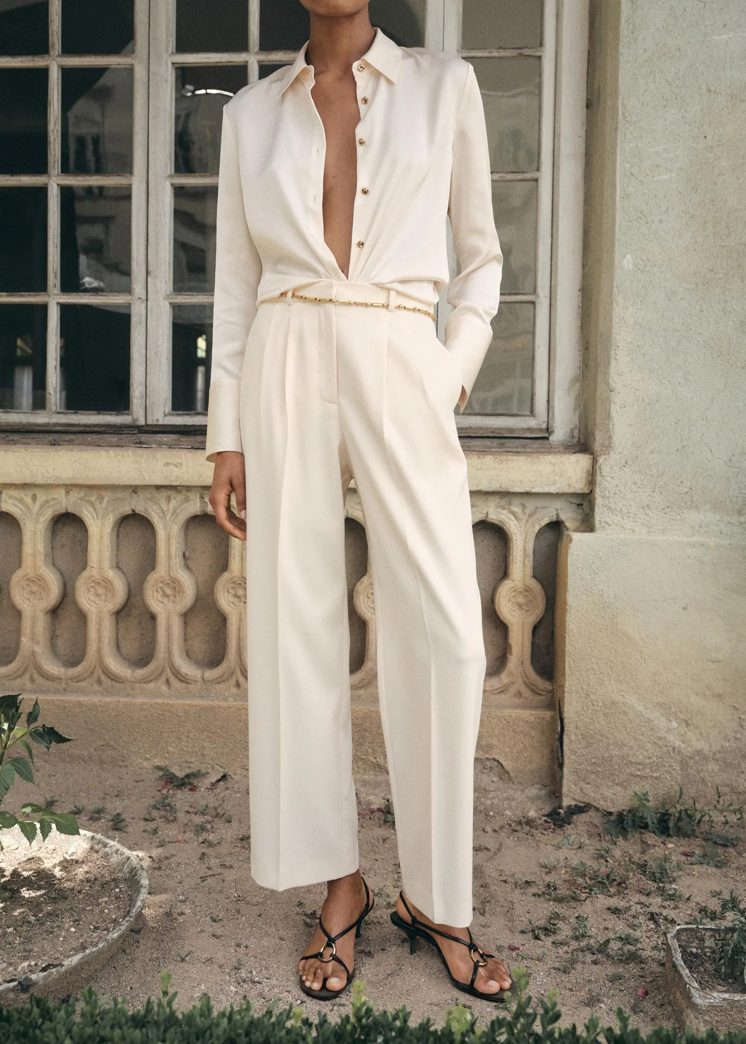 Pantalón recto pinzas