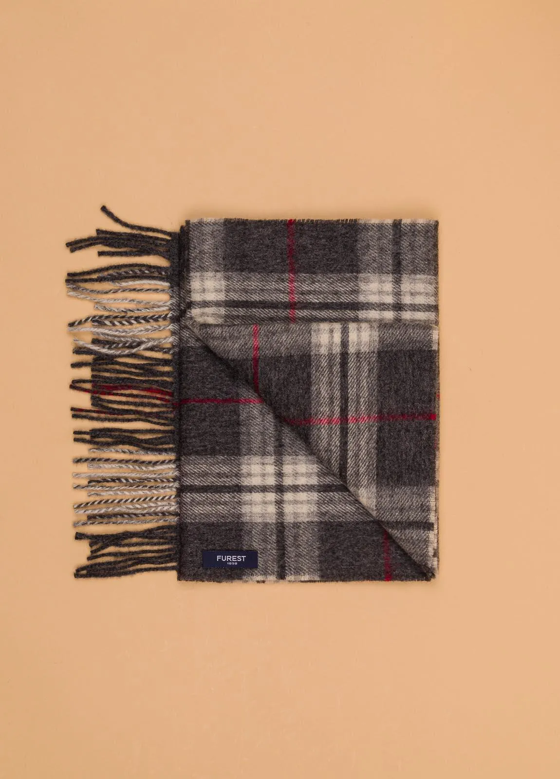 Bufanda FUREST COLECCIÓN lana cuadros gris