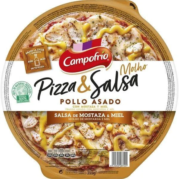 PIZZA POLLO MOSTAZA MIEL 355G