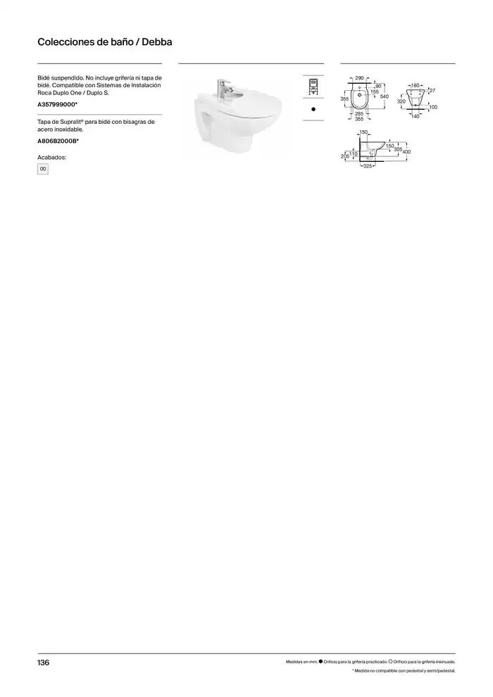 Catálogo de Colecciones de Baño, Muebles y Accesorios 9 de enero al 31 de diciembre 2025 - Página 138