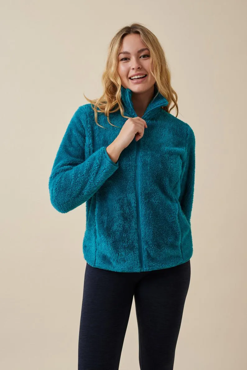 CHAQUETA CORTA PELUDA DEPORTE