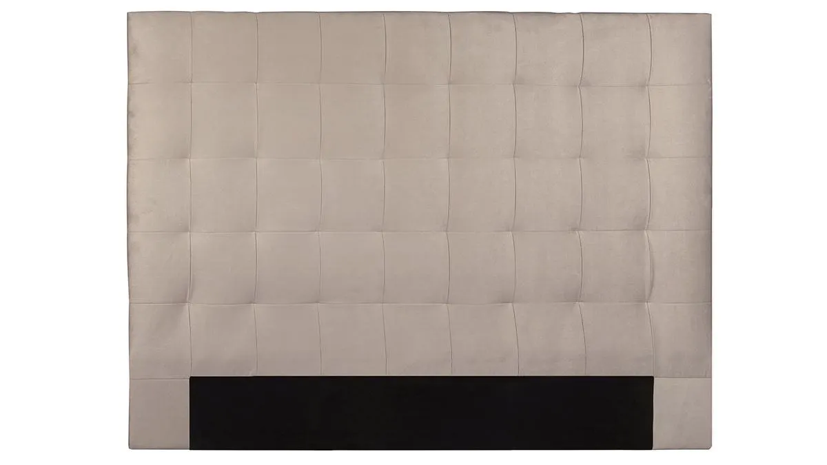 Cabecero en terciopelo topo 180 cm HALCIONA