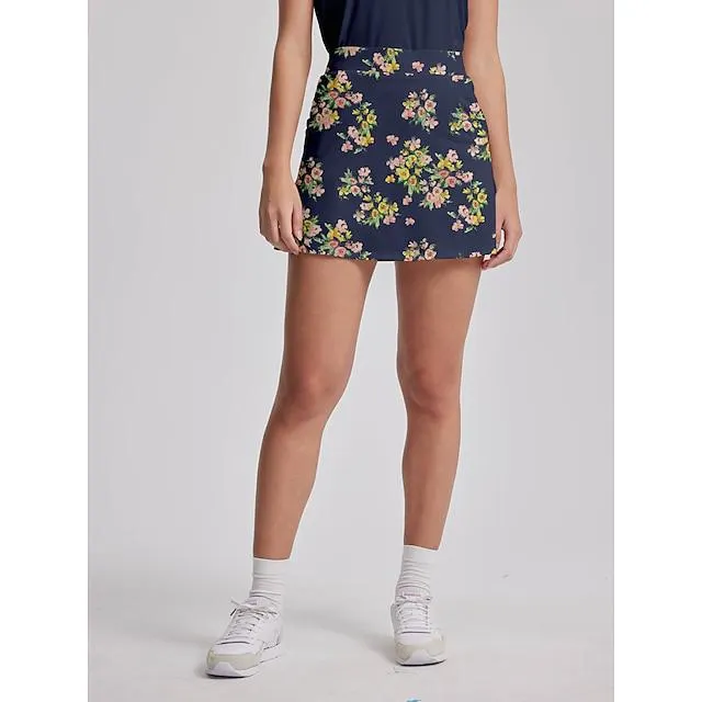 Mujer Falda de tenis falda de golf Azul Marino Protección Solar Ropa de tenis Floral Ropa de golf para damas Ropa Trajes Ropa Ropa