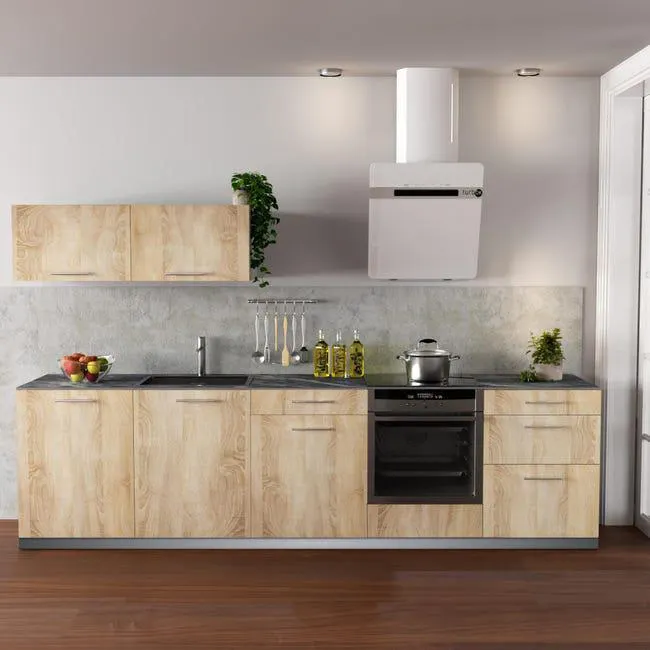 Cocina en kit DELINIA ID con altos ARIZONA roble mate 3.00 m