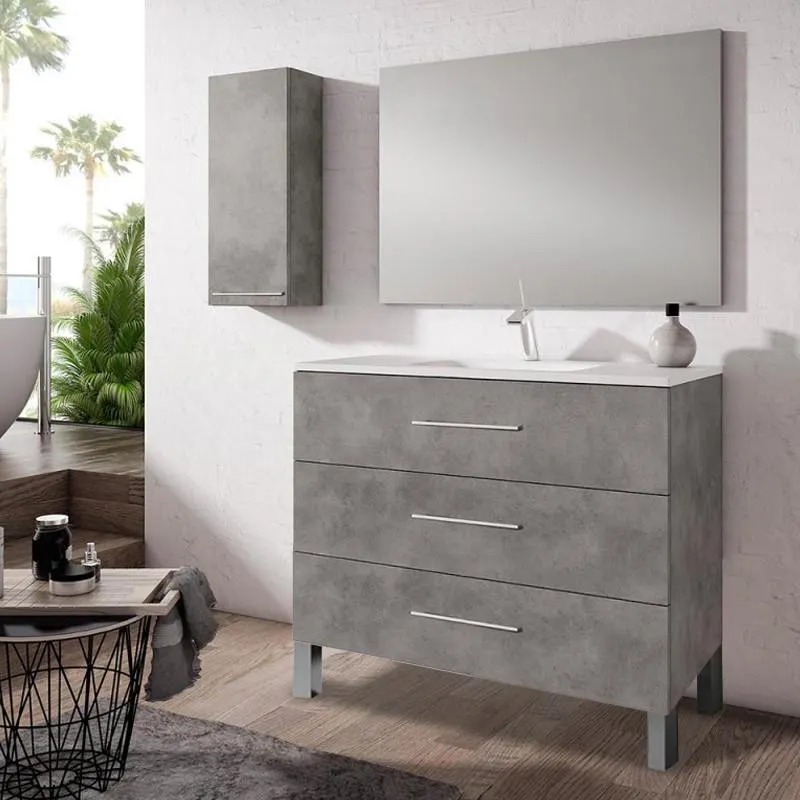 CONJUNTO MUEBLE BAÑO COUNTRY CEMENTO 80cm