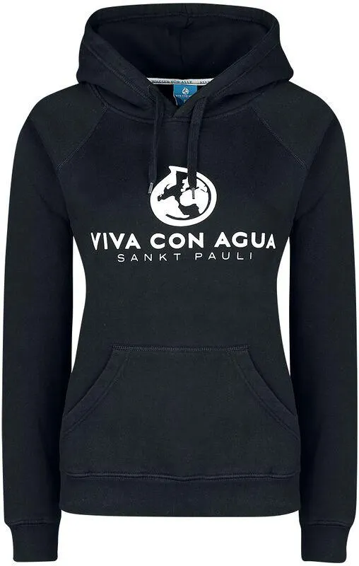 "Logo Hood" Sudadera con capucha Negro de Viva Con Agua