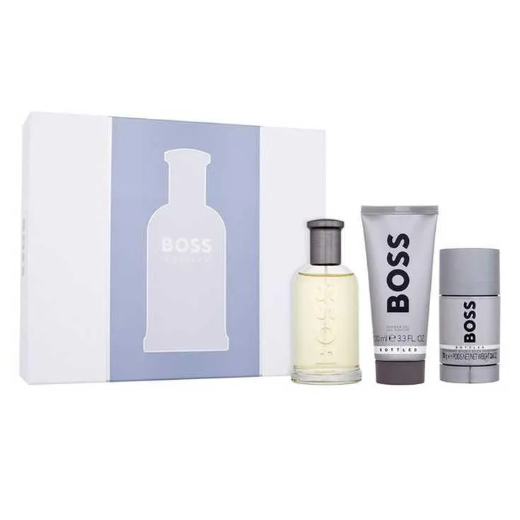 boss bottled eau de toilette 100ml cofre 3 piezas