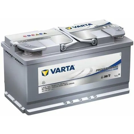 Batería AGM de descarga lenta para autocaravanas VARTA Potencia (A) - 95