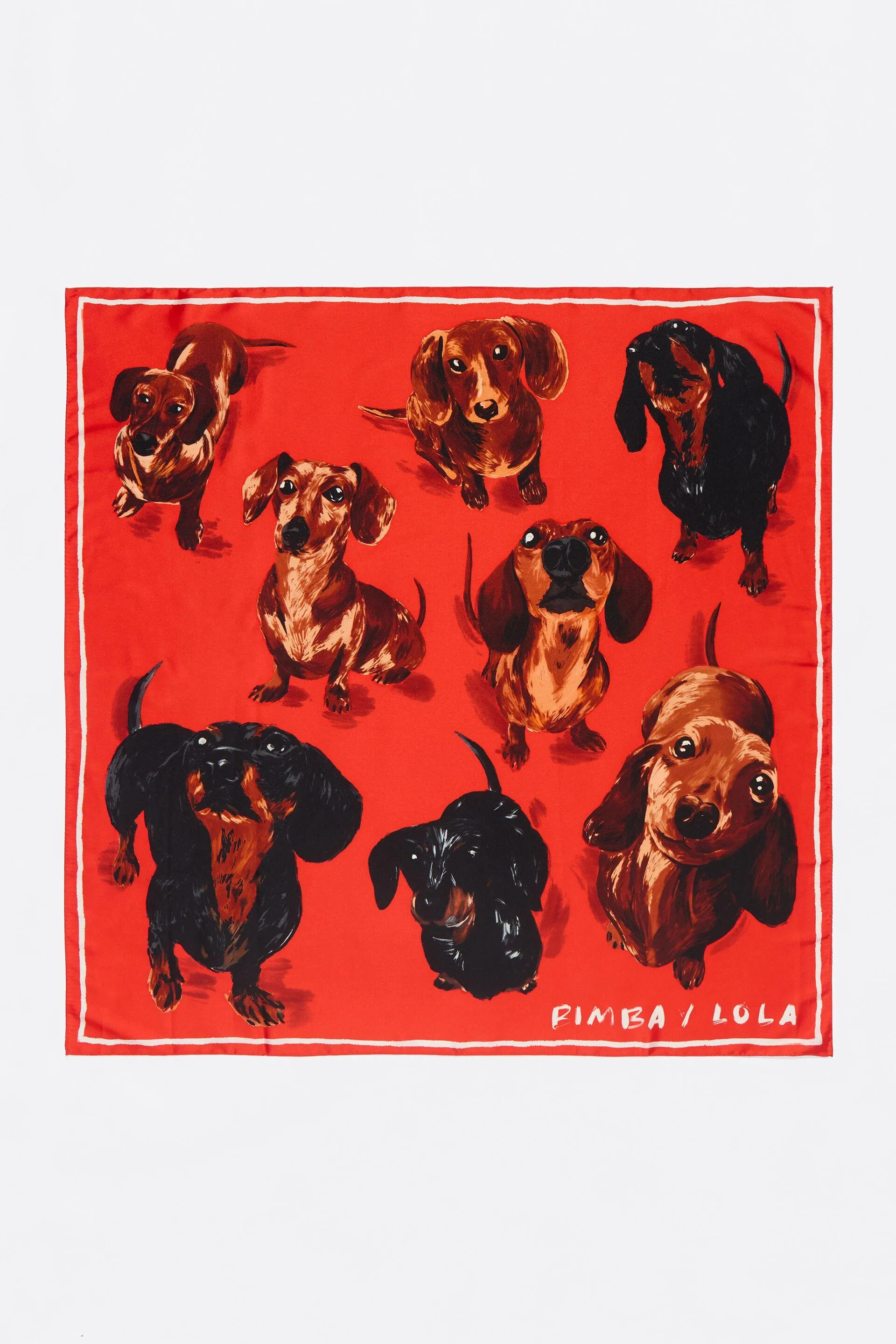 Pañuelo perros rojo