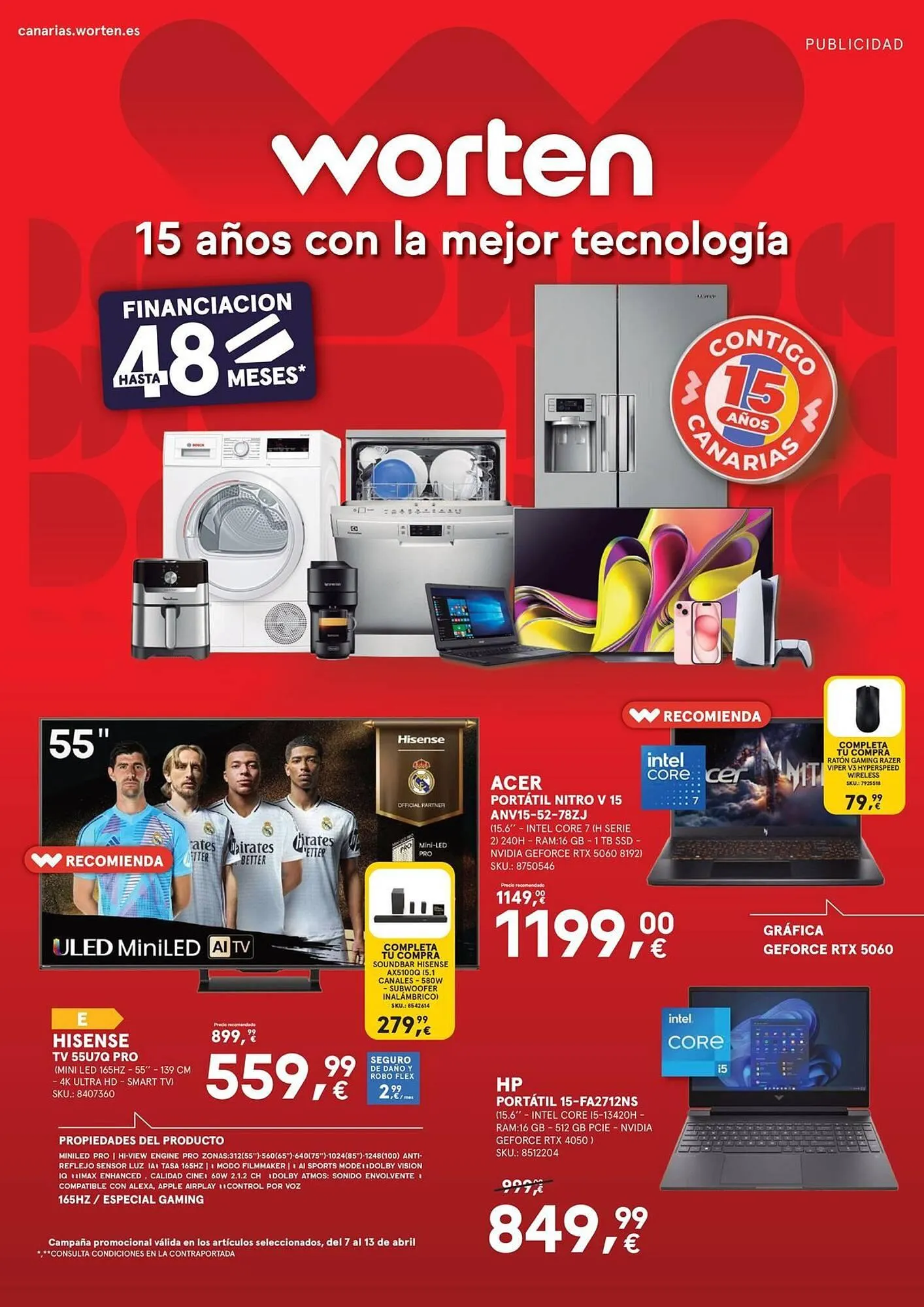 Catálogo de Folleto Worten 8 de abril al 15 de abril 2026 - Página 1