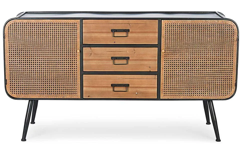 Aparador 3 cajones 2 puertas industrial Tonel