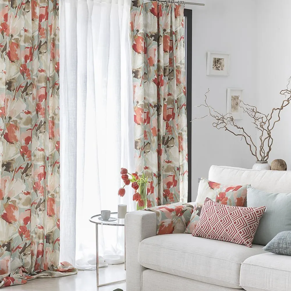 Cortina viscosa y lino Drake