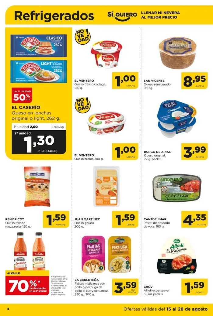 Catálogo de Catálogo Alimerka 15 de agosto al 28 de agosto 2024 - Página 4