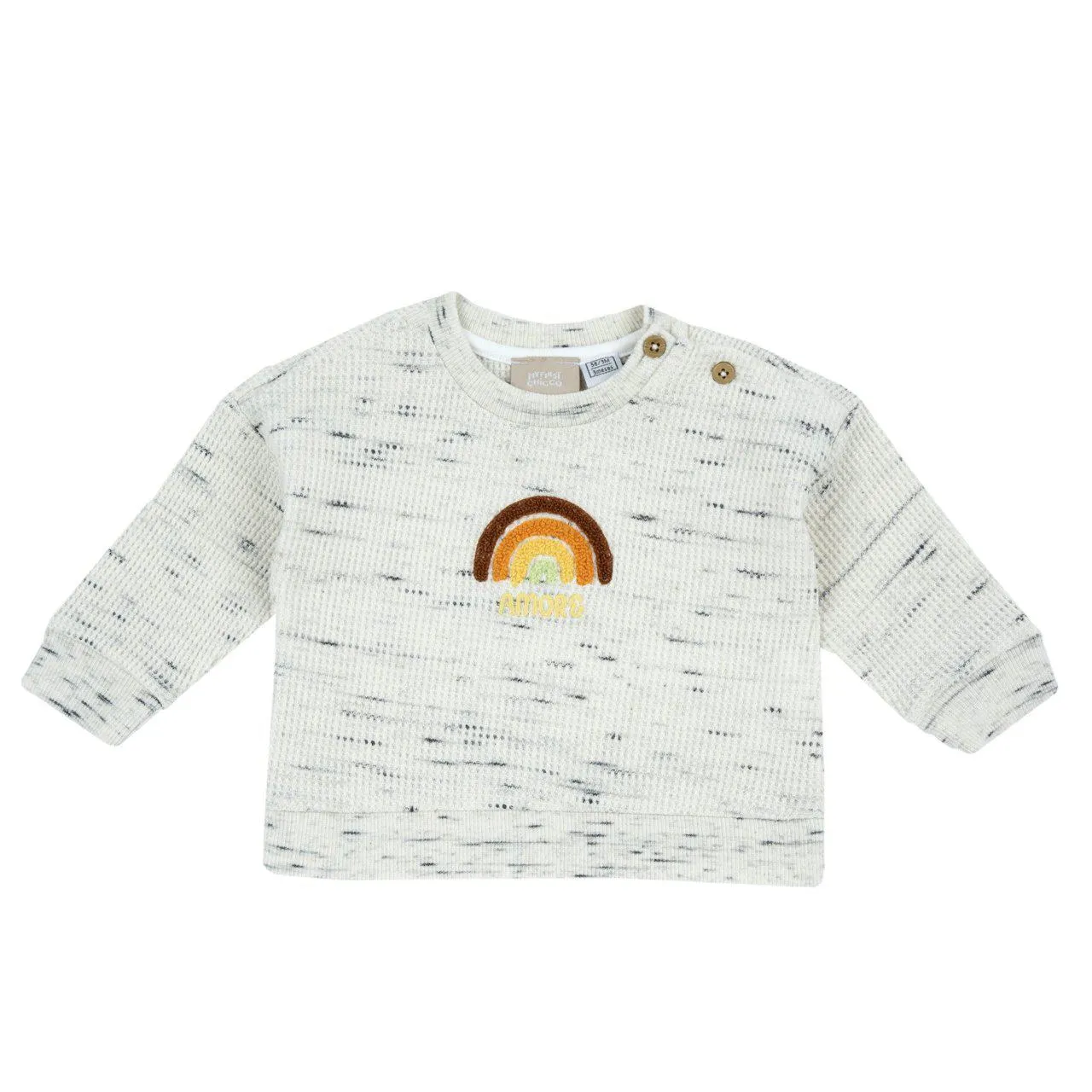 Sudadera jaspeada arcoíris