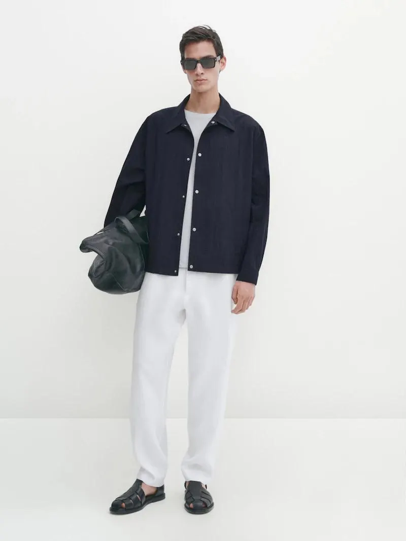 Sobrecamisa detalle bolsillo con algodón