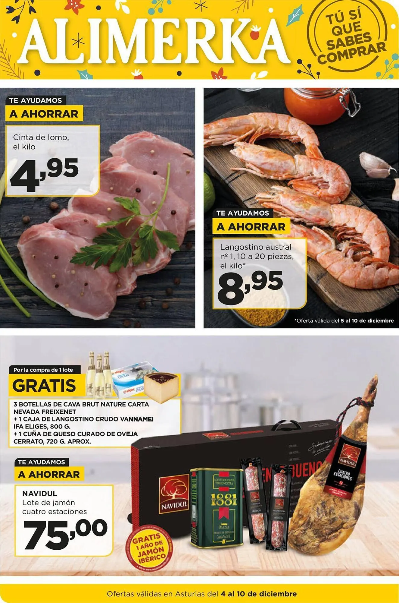 Catálogo de Folleto Alimerka 4 de diciembre al 10 de diciembre 2023 - Página 1