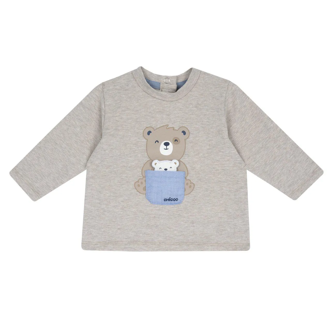 Camiseta oso con efecto jaspeado