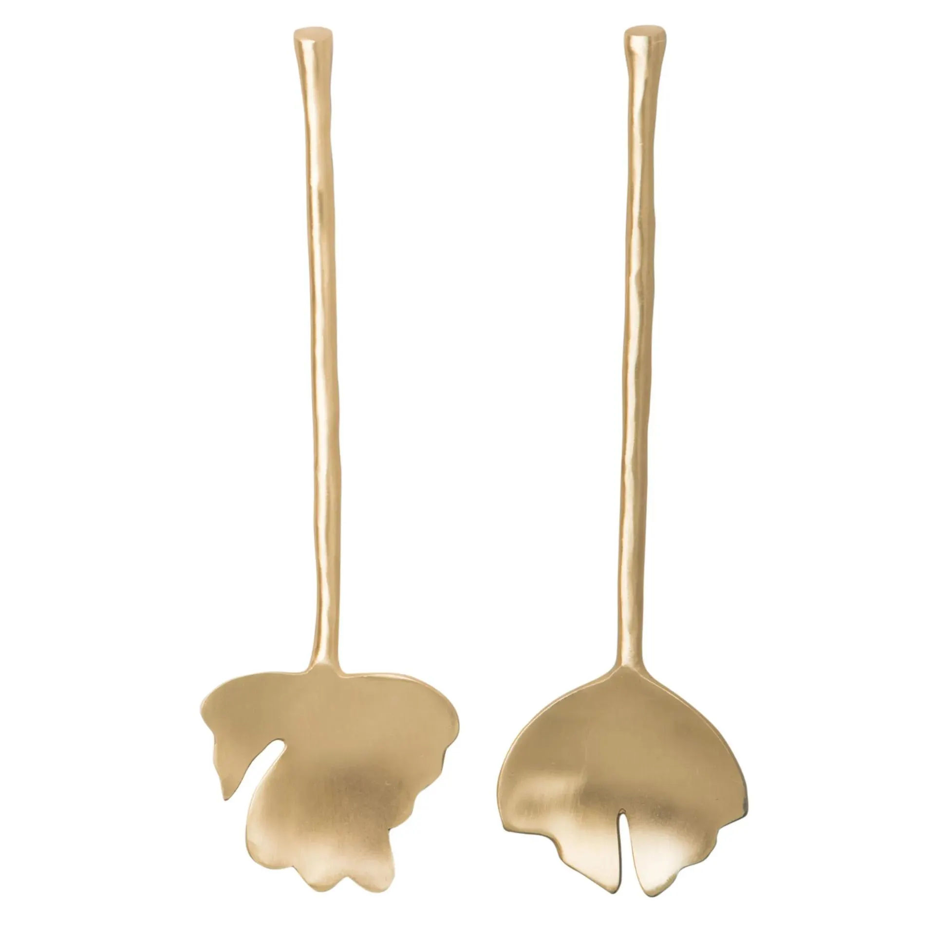 Leaves salad cutlery 2 pieces Brass