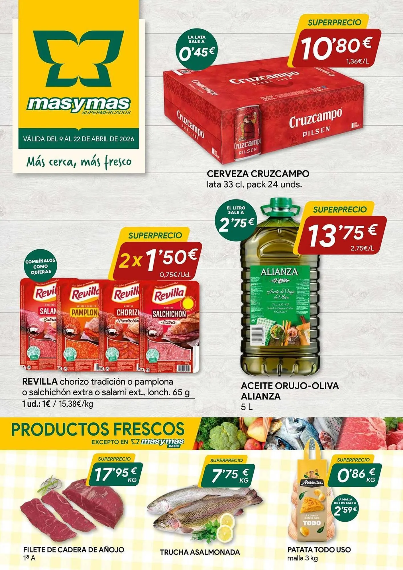 Catálogo de Folleto Masymas 9 de abril al 22 de abril 2026 - Página 1