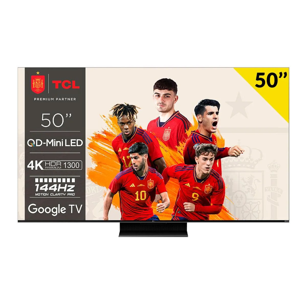 Televisor Smart TV TCL Mini LED C80 Series 50’’ QLED 4K UHD Google TV G negro