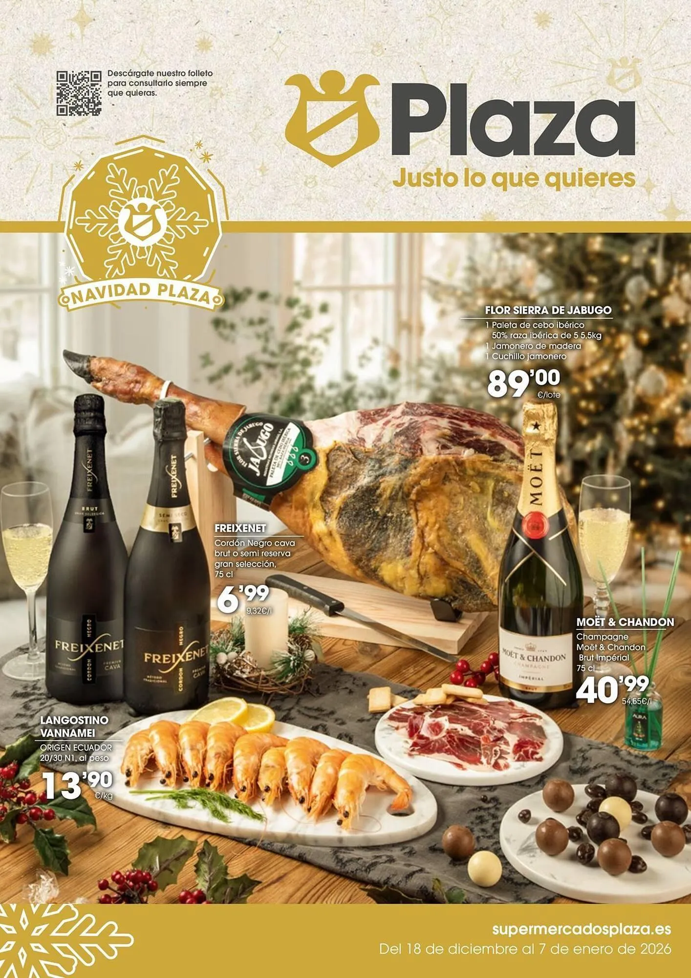 Catálogo de Folleto Supermercados Plaza 18 de diciembre al 7 de enero 2026 - Página 1
