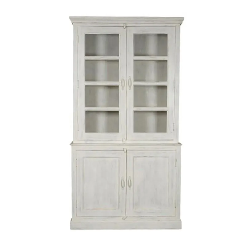 White display cabinet with pickled handle 230cm high