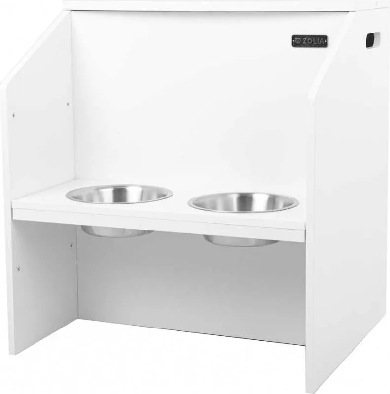Comedero ortopédico doble con espacio de almacenamiento Zolia Open bar